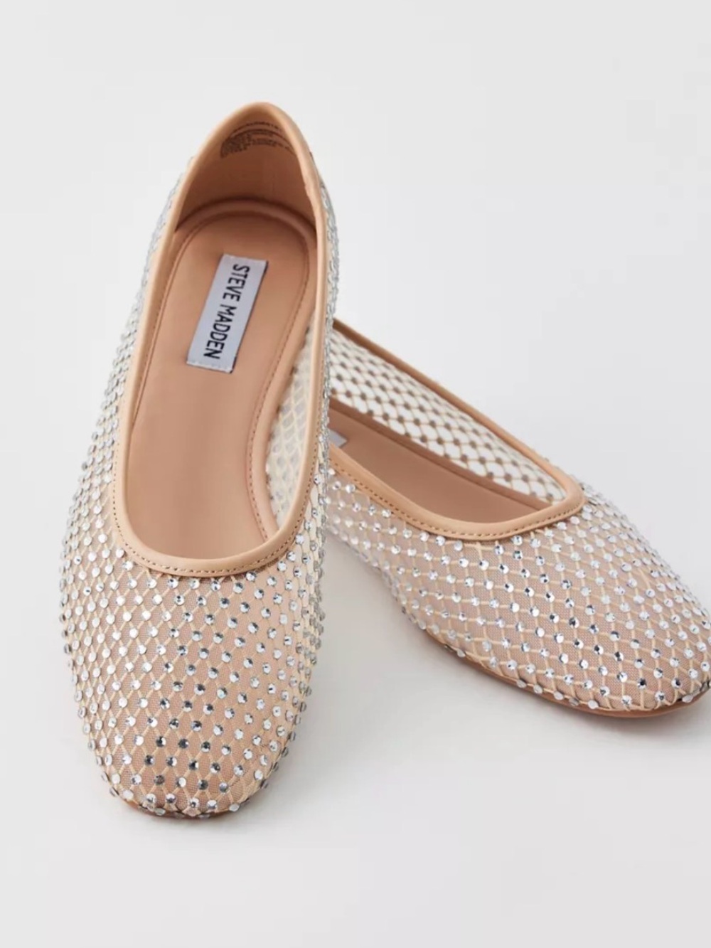 Steve Madden Auden Rhinestone Mesh Ballet Flat